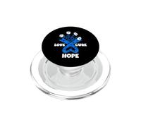 Faith Hope Love Cure Colon Cancer Awareness Blue Ribbon Jar PopSockets PopGrip for MagSafe