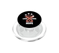 Faith Hope Love Cure Uterine Endometrial Cancer Awareness PopSockets PopGrip for MagSafe