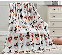 FAITH, HOPE, LOVE HOME DÉCOR Happy Halloween Microplush Throw Blanket (50 Inches X 60 Inches) - Dogs in Costumes
