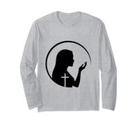Faith Hope Love Silhouette for Easter Church Long Sleeve T-Shirt