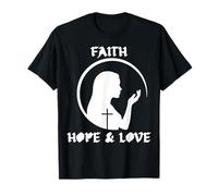 Faith Hope Love Silhouette for Easter Church T-Shirt