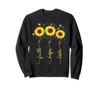 Faith Hope Love Sunflower Christian Religious Worship Sweatshirt