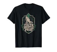 Faith Hustle Pray Christian Entrepreneur Statement T-Shirt