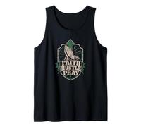 Faith Hustle Pray Christian Entrepreneur Statement Tank Top