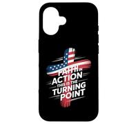 Faith In Action This Is The Turning Point Cross Flag Case for iPhone 16