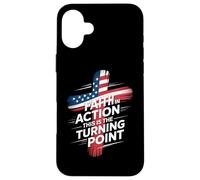 Faith In Action This Is The Turning Point Cross Flag Case for iPhone 16 Plus
