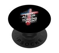 Faith In Action This Is The Turning Point Cross Flag PopSockets Adhesive PopGrip