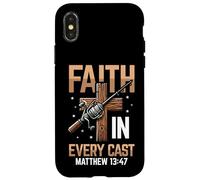 Faith In Every Cast Matthew 13:47 Bible Verse Fishing Lover Case for iPhone X/XS