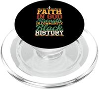 Faith in God Strength in Community Black History Dashiki Jes PopSockets PopGrip for MagSafe