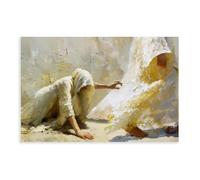 Faith in Him, Jesus Embracing Woman, Christian Poster, Bible Painting Wall Art, Jesus Painting, Arms of Mercy