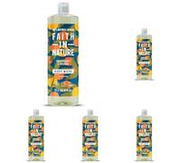 Faith In Nature 1L Natural Grapefruit & Orange Body Wash, Invigorating, Vegan and Cruelty Free, No SLS or Parabens (Pack of 5)