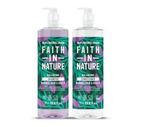 Faith In Nature 2 x 1L Natural Lavender & Geranium Shampoo and Conditioner Set, Nourishing, Vegan & Cruelty Free, No SLS or Parabens, For Normal to Dry Hair