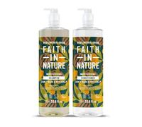 Faith In Nature 2 x 1L Natural Shea & Argan Shampoo and Conditioner Set, Nourishing, Vegan & Cruelty Free, No SLS or Parabens, For Very Dry to Dry Hair