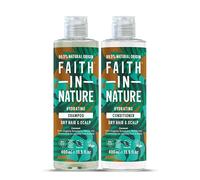 Faith in Nature Coconut Shampoo and Conditioner Sets | 2 x 400ml | For Dry Hair & Scalp, Vegan, Sulphate Free Hair Shampoo and Conditioner | Hair Care for Men and Women