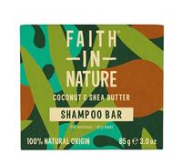 Faith In Nature Natural Coconut & Shea Butter Shampoo Bar, Hydrating, Vegan & Cruelty Free, Paraben and SLS Free, for Normal to Dry Hair, 85g