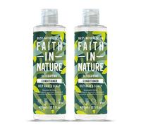 Faith In Nature Detoxifying Seaweed & Citrus Conditioner All Hair Types - 2 X 400Ml In Pale Green Pale Green One Size