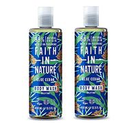 Faith In Nature Natural Blue Cedar Body Wash, Refreshing Shower Gel, Vegan and Cruelty Free, No SLS or Parabens, 400 ml