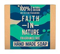 Faith In Nature Natural Fragrance Free Hand Soap Bar, Sensitive, Vegan and Cruelty Free, No SLS or Parabens, 100g
