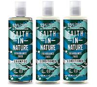 Faith In Nature Fragrance Free Shampoo & 2 x Conditioner Trio