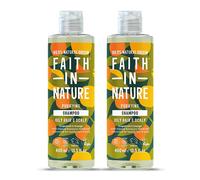 Faith In Nature Invigorating Grapefruit & Orange Shampoo Normal/oily Hair - 2 X 400Ml In Pale Orange Pale Orange One Size