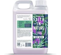 Faith In Nature Natural Lavender & Geranium Body Wash, Relaxing Shower Gel, Vegan & Cruelty Free, No SLS or Parabens, 2.5L Refill