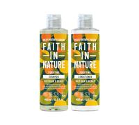 Faith In Nature Natural Grapefruit & Orange Shampoo and Conditioner Set, Invigorating, Vegan & Cruelty Free, No SLS or Parabens, For Normal to Oily Hair, 2 x 400ml Pack