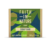 Faith In Nature Natural Hemp Hand Soap Bar, Restoring, Vegan & Cruelty Free, No SLS or Parabens, 100g