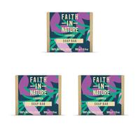 Faith In Nature Natural Lavender Hand Soap Bar, Relaxing, Vegan & Cruelty Free, No SLS or Parabens, 100g (Pack of 3)