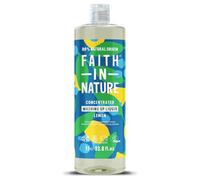 Faith In Nature Natural, Super Concentrated, Biodegradable Washing Up Liquid with Lemon Oil, Vegan and Cruelty Free, No SLS, Parabens or Phosphates, 1 L Bottle