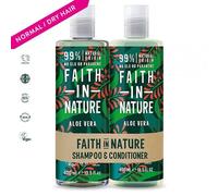 Faith in Nature Organic Aloe Vera Natural Hair Care Shampoo & Conditioner Duo 2 x 400ml