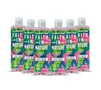 Faith in Nature Rejuvanting Dragon Fruit Body Wash with Organic Oat, Limeflower & Elderberry for Healthy Skin. Vegan and Cruelty Free, No SLS or Parabens, 6 x 400ml