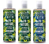 Faith In Nature Seaweed & Citrus Shampoo, Conditioner & Shower Gel Trio