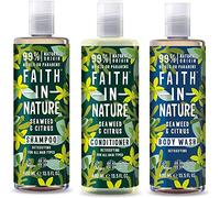 Faith In Nature Seaweed & Citrus Shampoo, Conditioner & Shower Gel Trio