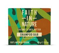 Faith In Nature Natural Coconut & Shea Butter Shampoo Bar, Hydrating, Vegan & Cruelty Free, Paraben and SLS Free, for Normal to Dry Hair, 85g