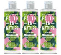 Faith In Nature Wild Rose Conditioner 400ml x (3 bottles)