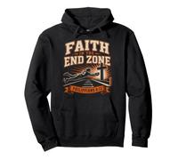 Faith In The End Zone Football Philippians 4 13 Verse Pullover Hoodie