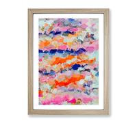 Faith In The River Abstract Framed Print | A4 Oak Framed Wall Art | Ready to Hang | Abstract Landscape Picture | Living Room Bedroom Lounge Office