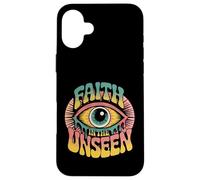 Faith In The Unseen Retro Psychedelic Case for iPhone 16 Plus