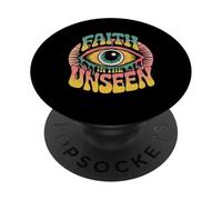 Faith In The Unseen Retro Psychedelic PopSockets Adhesive PopGrip