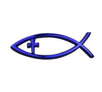 Faith Inspired Car Window Stickers Ichthys Fish Designs Adhesive Savior Fish Stickers for Laptops & Home
