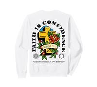 faith is confidence - hebrews bible verse - christian back Sweatshirt