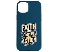 Faith Is Made Complete in Action James 2:22 Cross of Christ Case for iPhone 15 Plus