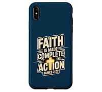 Faith Is Made Complete in Action James 2:22 Cross of Christ Case for iPhone XS Max