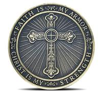 Faith is My Armor Christian Challenge Coin - Psalm 46:1 God is Our Refuge Scripture Coins