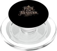 Faith Is My Foundation christian identity typography PopSockets PopGrip for MagSafe