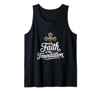 Faith is My Foundation Christian Script Cross Tank Top