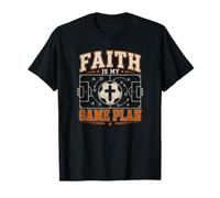 Faith is My Game Plan Soccer Philippians 4:13 Christian T-Shirt