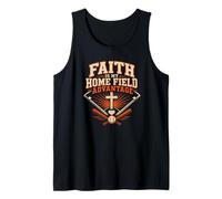 Faith is My Home Field Advantage Baseball Bible Verse Faith Tank Top