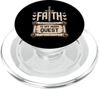 Faith Is My Main Quest Christian RPG Gamer Fantasy PopSockets PopGrip for MagSafe
