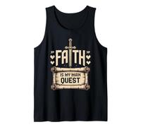 Faith is My Main Quest Christian RPG Gamer Fantasy Tank Top